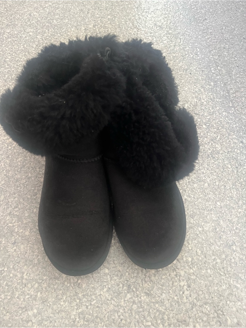 Black Faux Fur Lined uggs